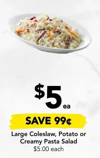 Drakes Large Coleslaw, Potato Or Creamy Pasta Salad offer