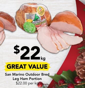 Drakes San Marino Outdoor Bred Leg Ham Portion offer