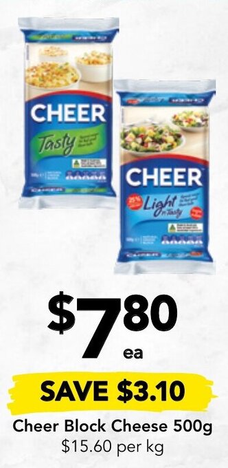 Drakes Cheer Block Cheese 500g offer