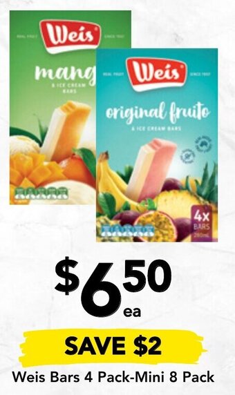 Drakes Weis Bars 4 Pack Mini 8 Pack offer