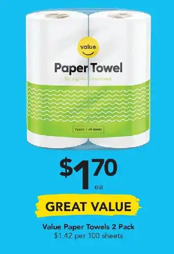 Drakes Value Paper Towels 2 Pack offer