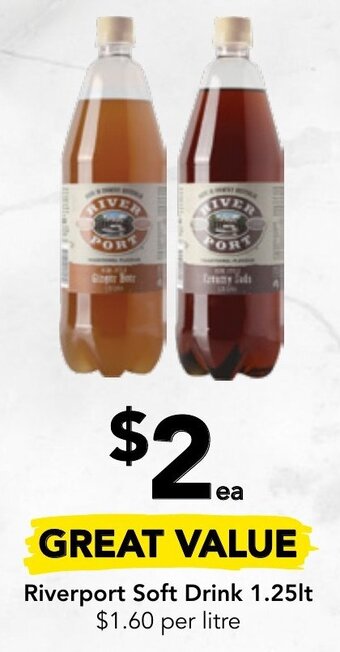 Riverport Soft Drink 1.25lt