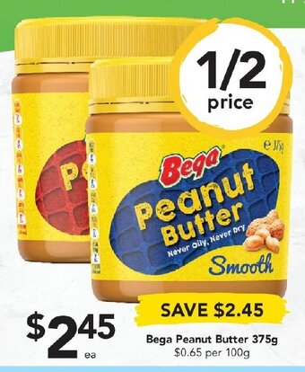 Drakes Bega Peanut Butter 375g offer