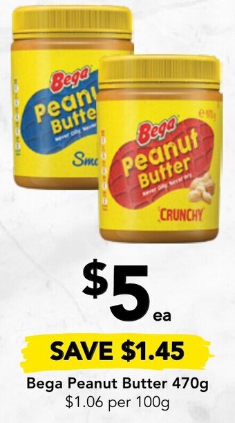 Drakes Bega Peanut Butter 470g offer