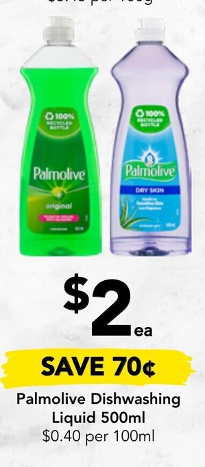 Drakes Palmolive Dishwashing Liquid 500ml offer