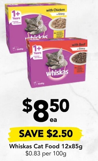 Drakes Whiskas Cat Food 12x85g offer