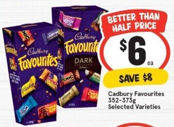 IGA Cadbury Favourites 352-373g offer