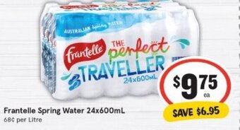 IGA Frantelle Spring Water 24x600ml offer