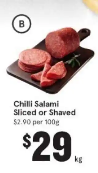 IGA Chilli Salami Sliced or Shaved offer