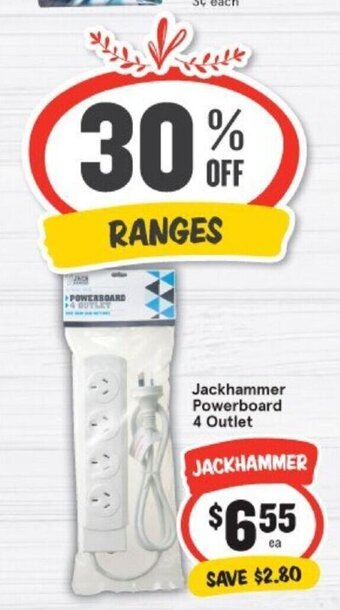 Jackhammer Powerboard 4 Outlet