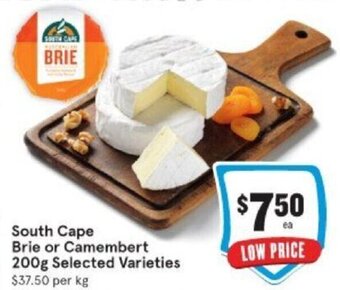 IGA South Cape Brie or Camembert 200g offer