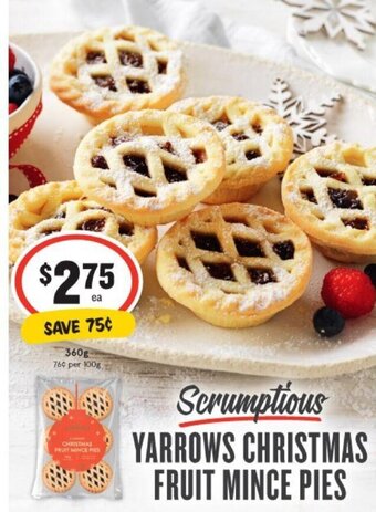 IGA Yarrows Christmas Fruit Mince Pies offer