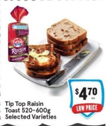 IGA Tip Top Raisin Toast 520-600g offer