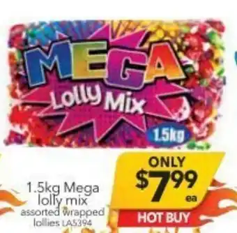 Cheap as Chips 1.5Kg Mega Lolly Mix offer