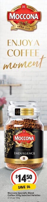 IGA Moccona Specialty Blend Coffee 200g offer