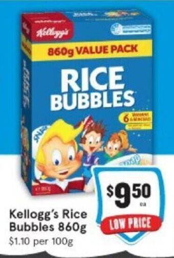 IGA Kellogg's Rice Bubbles 860g offer