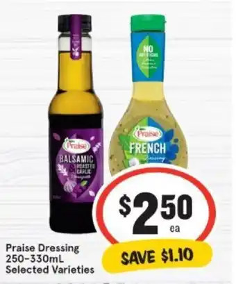 IGA Praise Dressing 250-330ml offer
