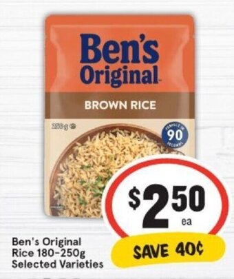 IGA Ben's Original Rice 180-250g offer