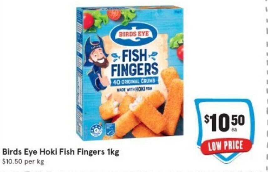 Birds Eye Hoki Fish Fingers 1kg offer at IGA