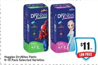 IGA Huggies DryNites Pants 8-10 Pack offer