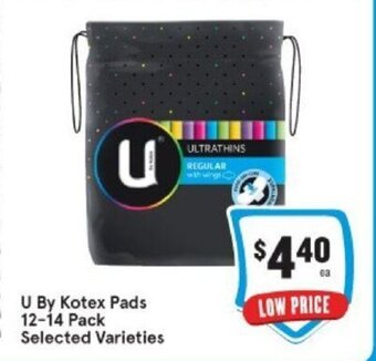 IGA U By Kotex Pads 12-14 Pack offer