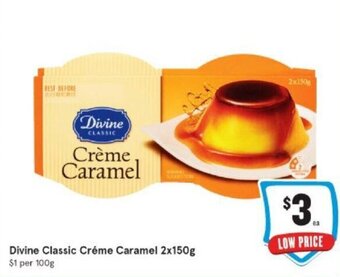IGA Divine Classic Creme Caramel 2x150g offer