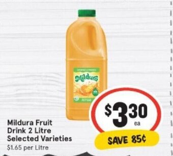 IGA Mildura Fruit Drink 2 Litre offer