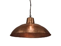 LivingStyles Riva Perforated Iron Dish Pendant Light, Antique Copper offer