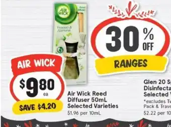 IGA Air Wick reed Diffuser 50ml offer