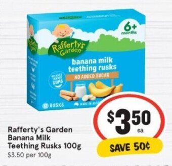 IGA Rafferty's Garden Banana Milk Teething Rusks 100g offer