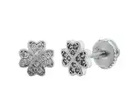 Bevilles Jewellery Children's 4 Leaf Clover Stud Earrings offer