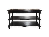 Bellina Oak Timber Console Table, 120cm, Black Oak