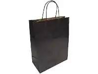 Officeworks Gift Packaging & Accessories Gift Packaging Kraft Carry Bags Medium Black 150 Pack offer