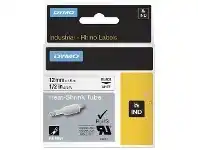 Officeworks Dymo Rhino 1/4" Heat Shrink Tubes 6mm Black on White offer