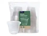Officeworks J.Burrows Clear Plastic Cups 255mL 250 Pack offer