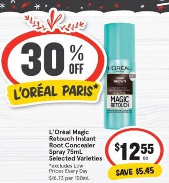 IGA L'Oreal Magic Retouch Instant Root Concealer Spray 75ml offer