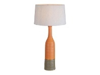 LivingStyles Potters Ceramic Table Lamp, Large, Orange offer