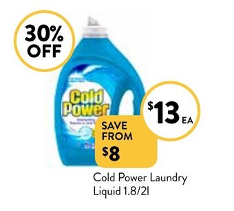 Foodworks Cold Power Laundry Liquid 1.8/2l offer
