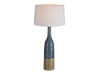 LivingStyles Potters Ceramic Table Lamp, Large, Grey offer