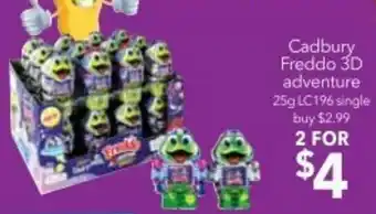Cheap as Chips Cadbury Freddo 3D offer