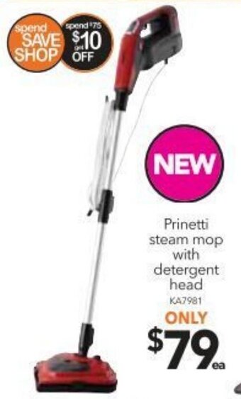 Prinetti Steam Mop with Detergent Head