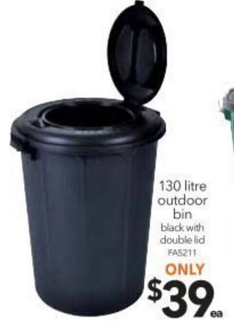 Cheap as Chips 130 litre Outdoor Bin offer