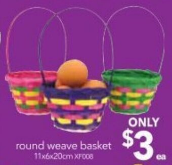 Cheap as Chips Round Weave Basket offer