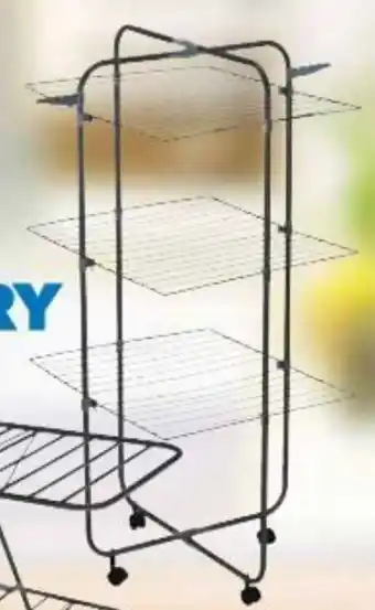 Cheap as Chips Black Finish Clother Airers 3 tier on wheels offer