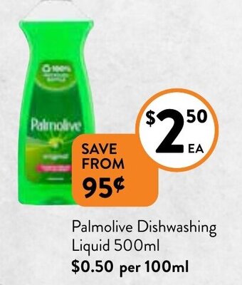 Foodworks Palmolive Dishwashing Liquid 500ml offer