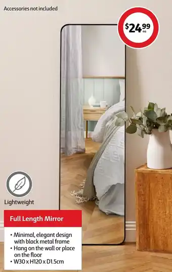 Coles Full Length Mirror offer