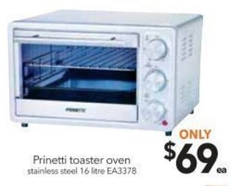 Cheap as Chips Prinetti Toaster Oven offer