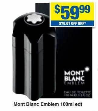 My Chemist Mont blanc emblem 100ml edt offer