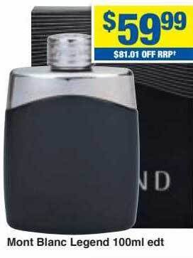 My Chemist Mont blanc legend 100ml edt offer