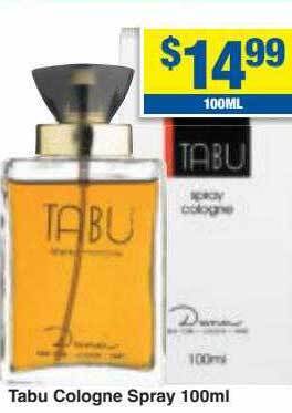 Tabu cologne spray 100ml